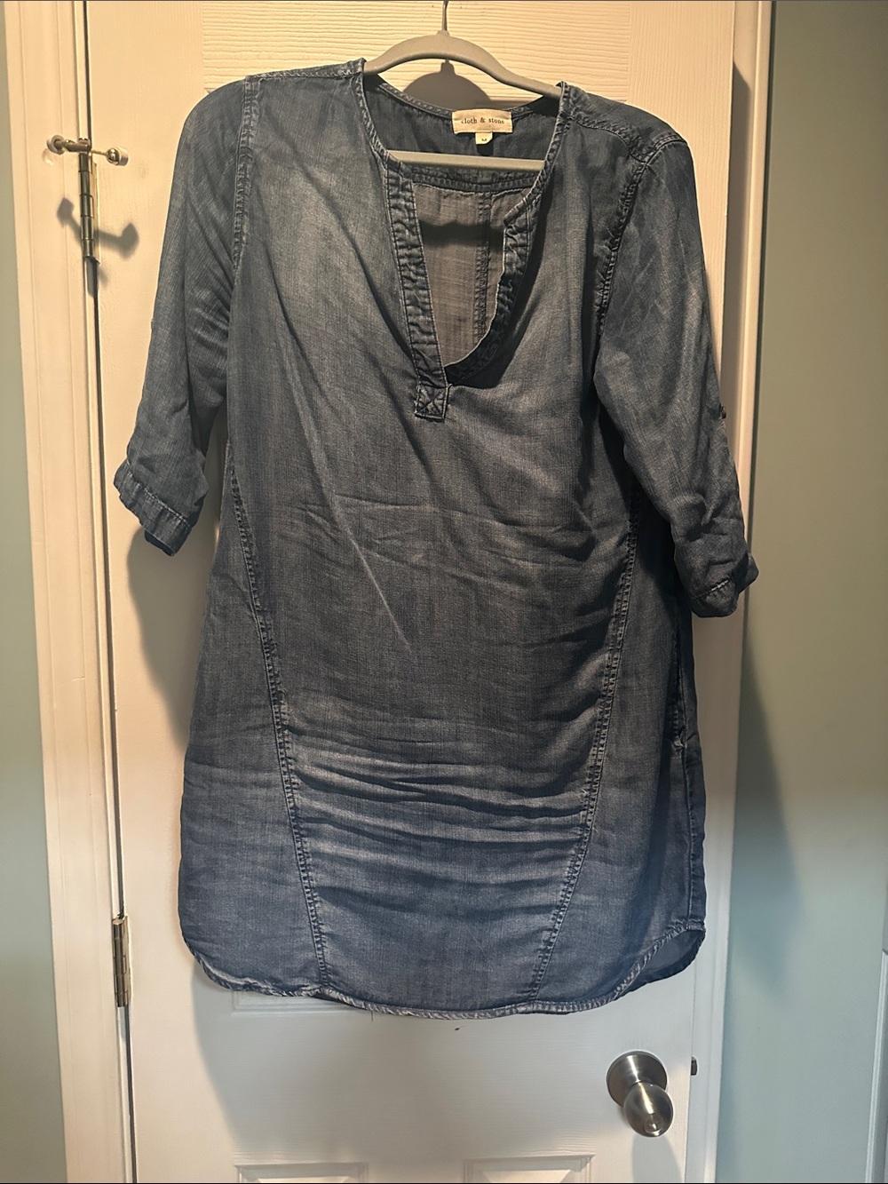 Cloth and Stone Indigo Denim Tunic Shirt
